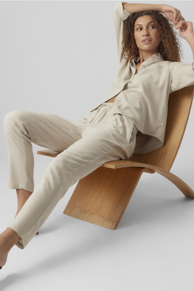 VMJESMILO ANKLE PANTS WVN GA NOOS 10279691 Silver Lining